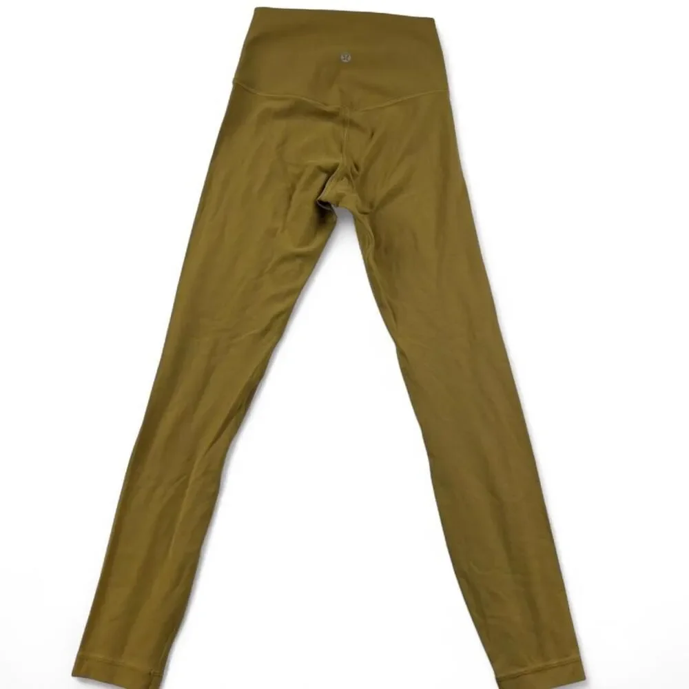 Lululemon High-Waisted Olive Green Leggings | Size 2
